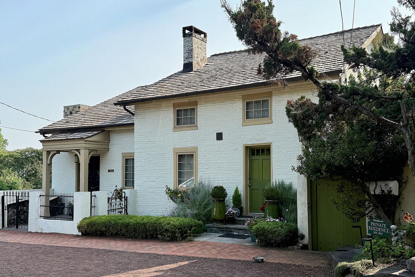 186 South Main Street: the old locktender's house for lock 10 of the Delaware Canal, a private home now. Being on the National Register changes what you may do to the outside, not whether you can finance it.